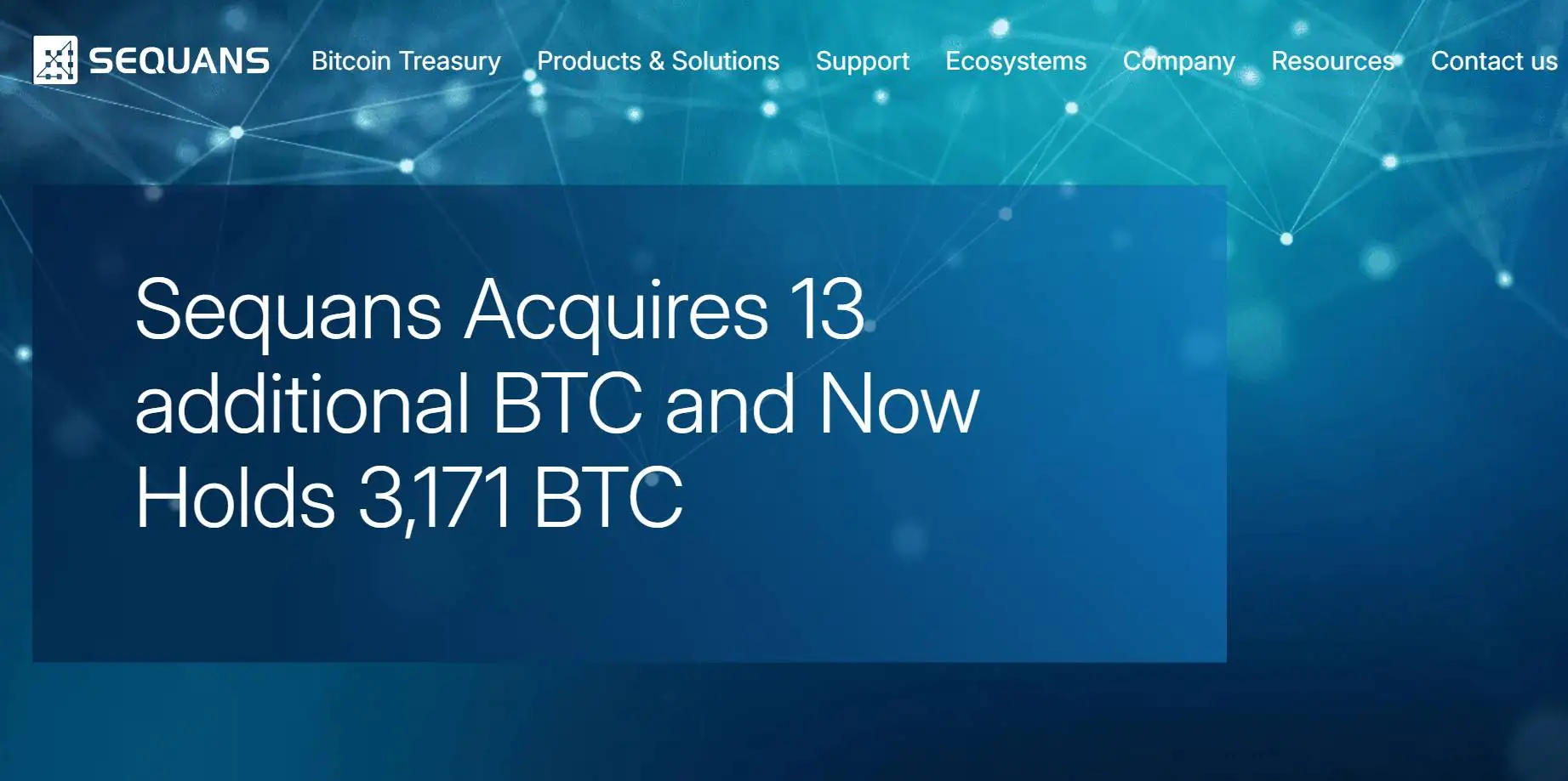 Sequans增持BTC至3171枚，均价117,012美元购入13枚