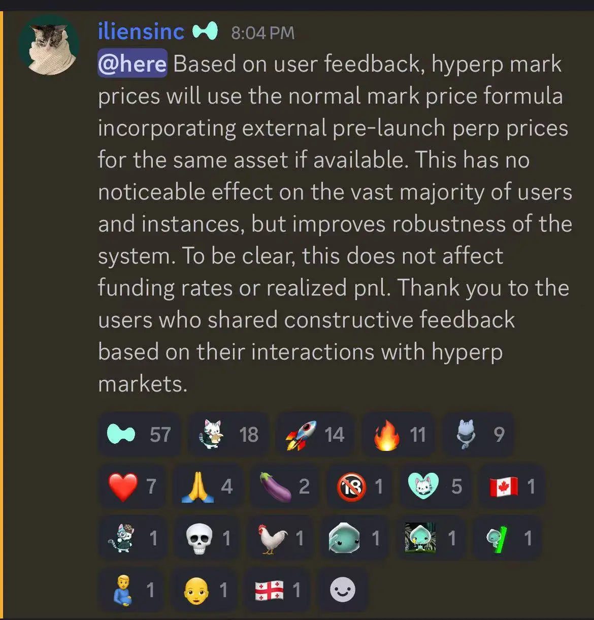 Hyperliquid调整合约标记价格机制以增强系统稳健性